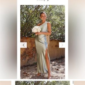 Billy j Sage green long dresss